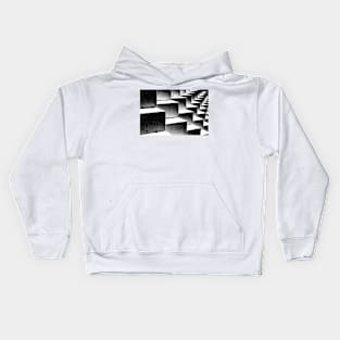 Composition in black and white Kids Hoodie